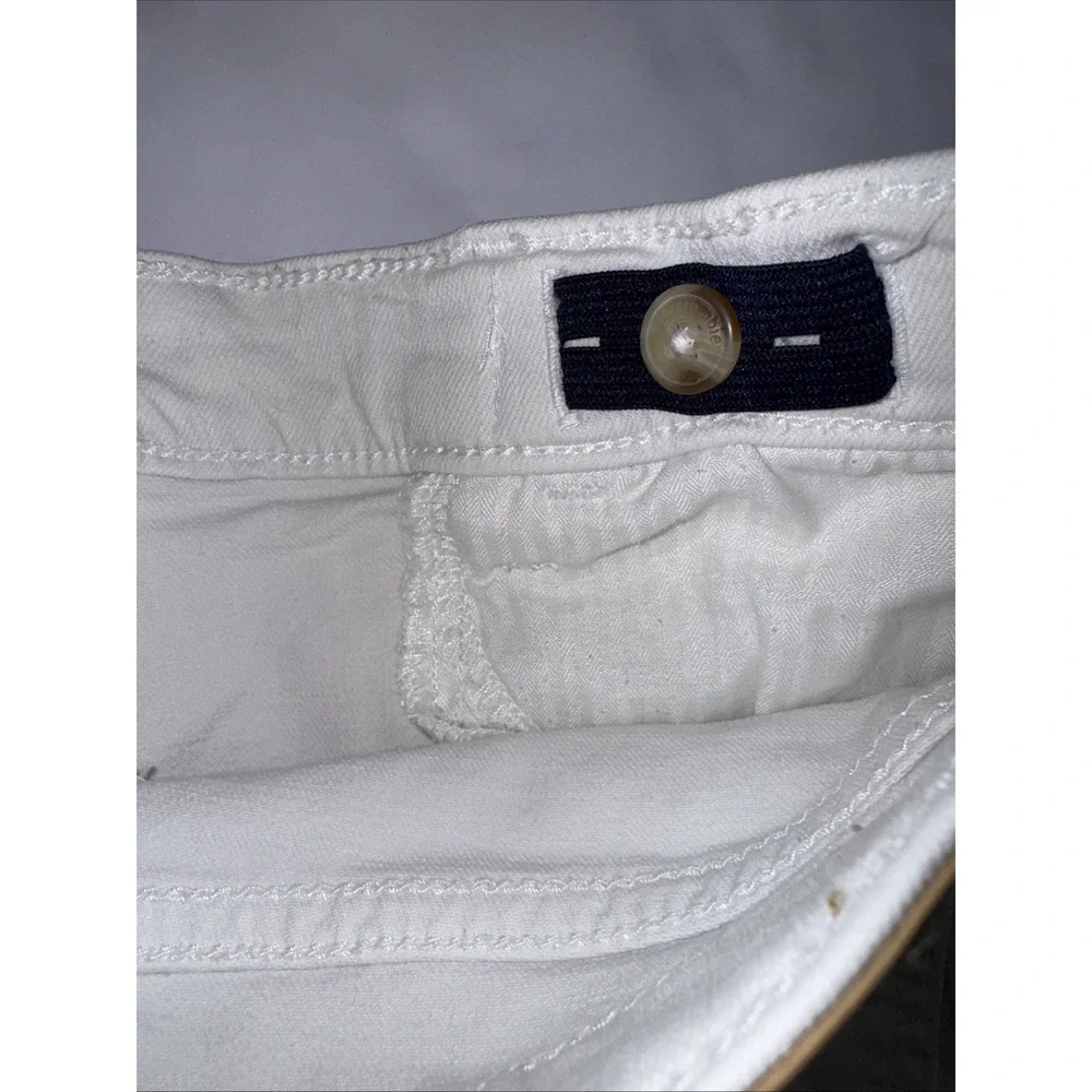 Abercrombie Kids Girls' Mid-Rise Midi Shorts, Blue &‎ White Denim,  Size 13-14